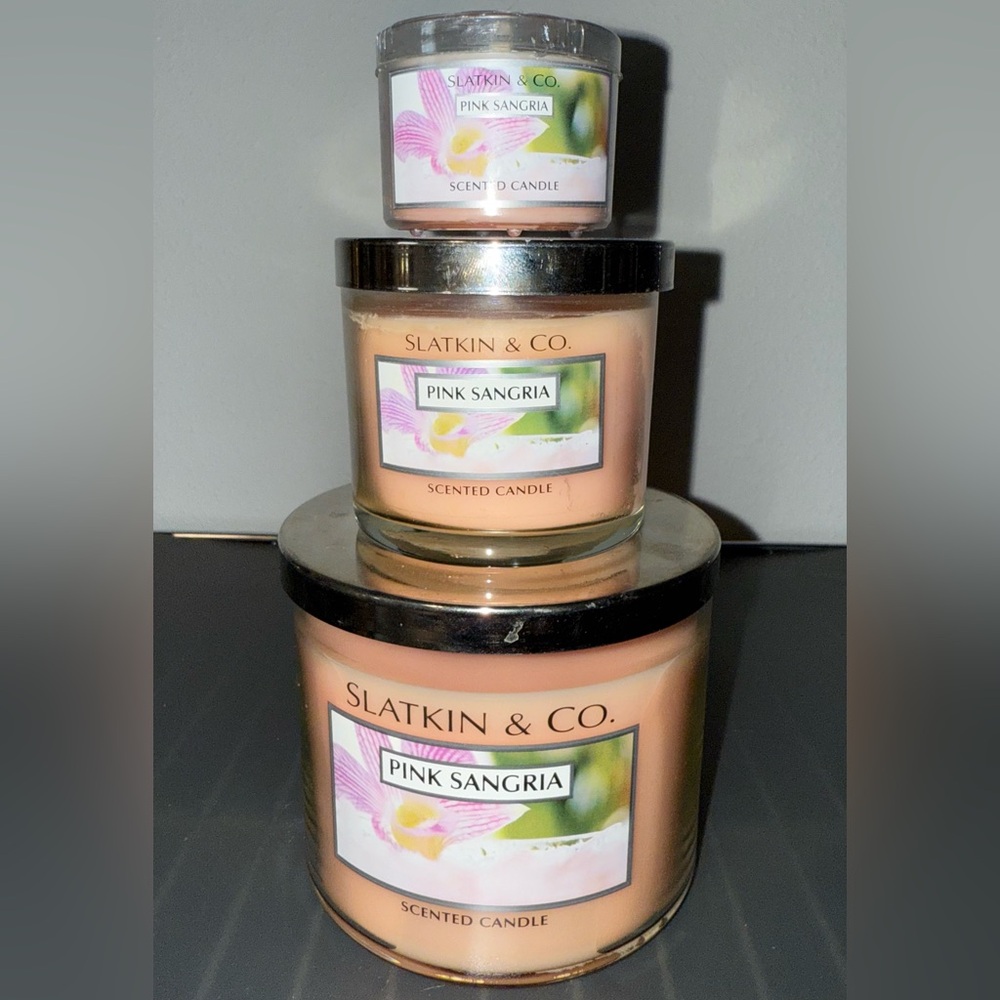Slatkin Pink Sangria 
🎀3WICK, 4OZ & MINI TRIO CANDLES🎀
RARE & HTF